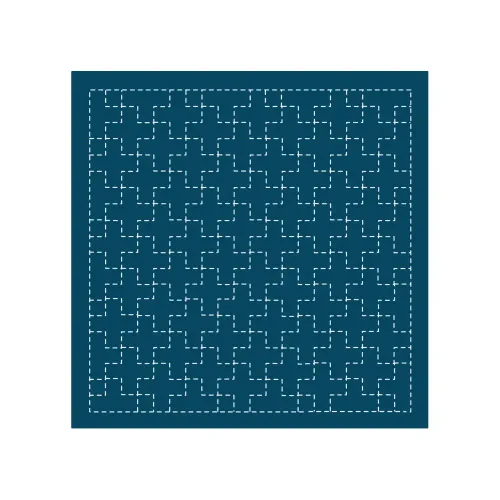 Sashiko Hana fukin voorbedrukte stof | gekoppelde kruisen #208