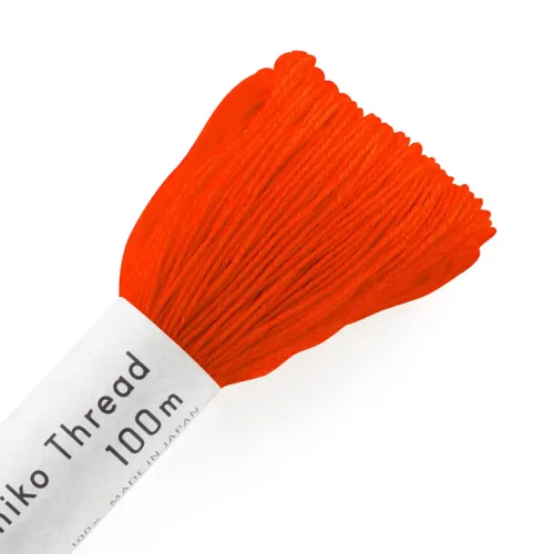 Sashiko garen 100m helder rood #135