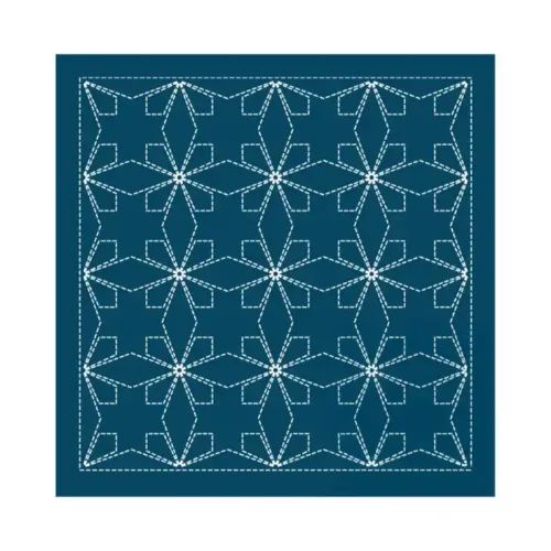 Sashiko Hana Fukin | Tessen H-2140 navy marineblauw indigo